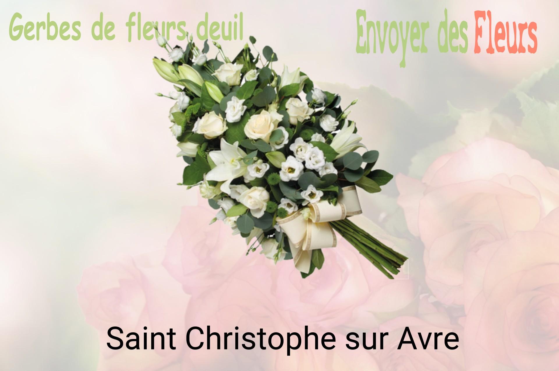 Gerbe de fleurs de deuil livrée à Saint-Christophe-sur-Avre